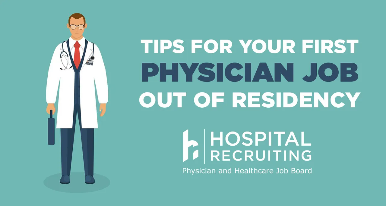 vector image of a hospitalist physician with a briefcase, just out of residency on a job search