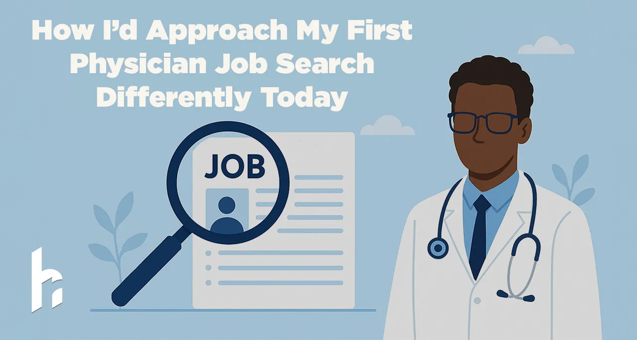 physician vector image representing first job search