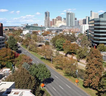 Speer Blvd runs through downtown Denver