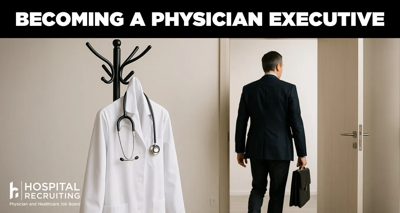 a physician leaving his labcoat behind to become a businessman