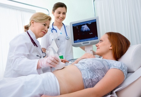 obgyn, nurse, patient, ultrasound
