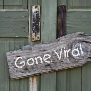 "Gone Viral" sign illustrates the power of social media and employer branding in healthcare recruitment