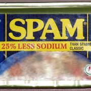 A can of actual spam represents the "job spam" that this article discusses